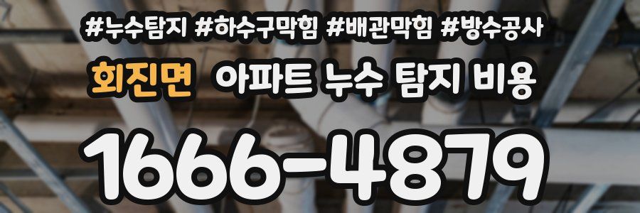 회진면 아파트 누수 탐지 비용