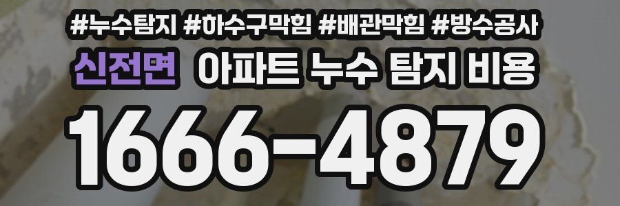 신전면 아파트 누수 탐지 비용