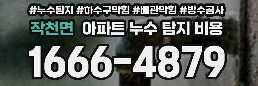작천면 아파트 누수 탐지 비용