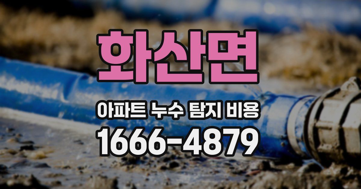 화산면 아파트 누수 탐지 비용