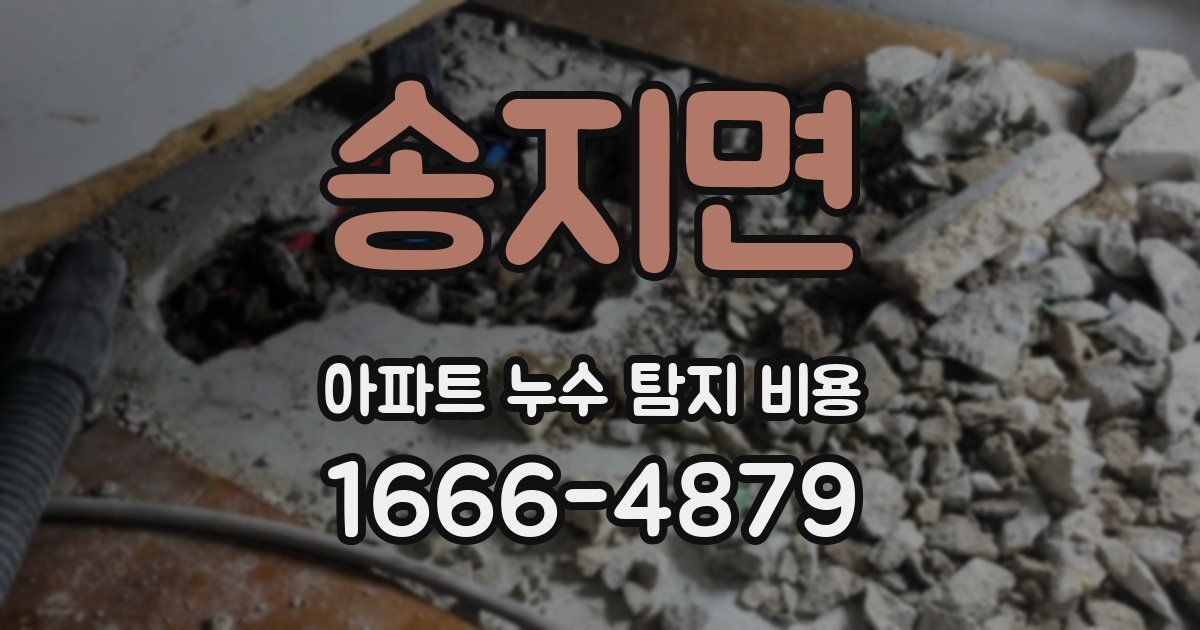 송지면 아파트 누수 탐지 비용