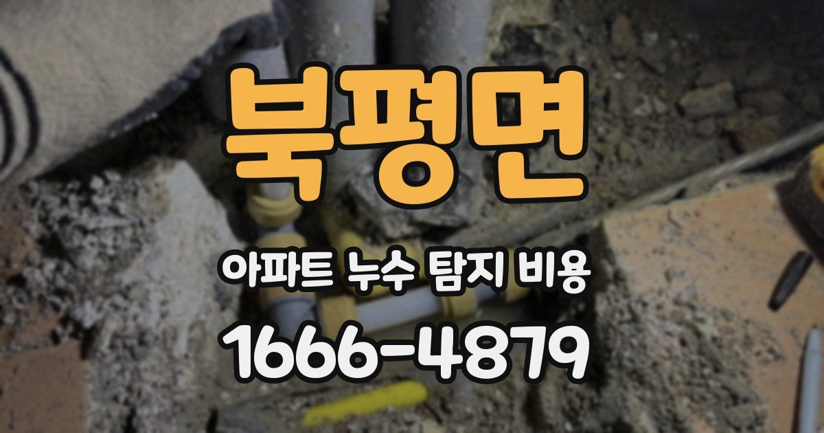 북평면 아파트 누수 탐지 비용