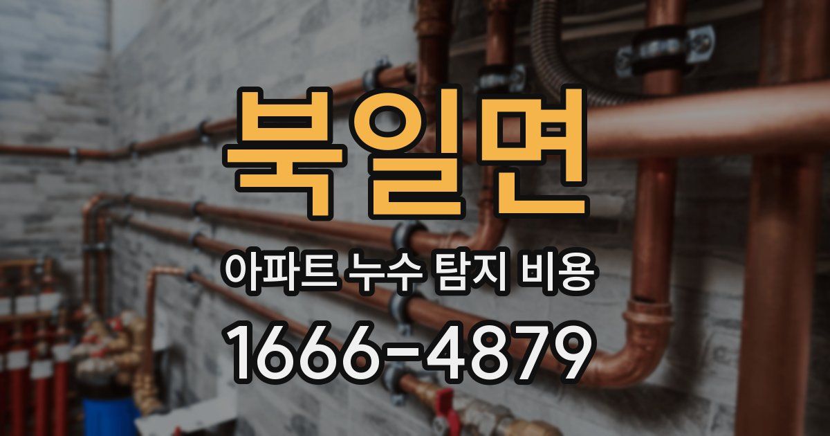 북일면 아파트 누수 탐지 비용