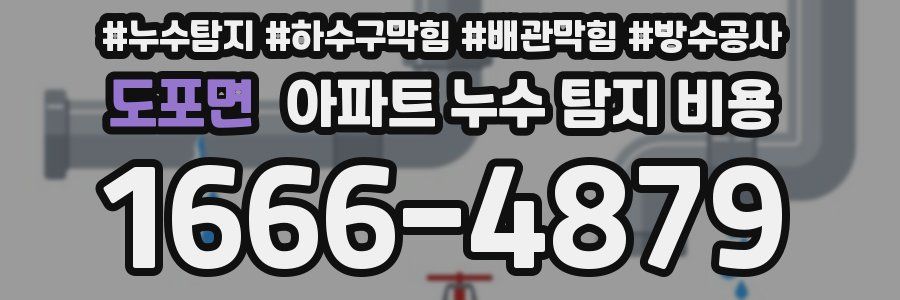 도포면 아파트 누수 탐지 비용