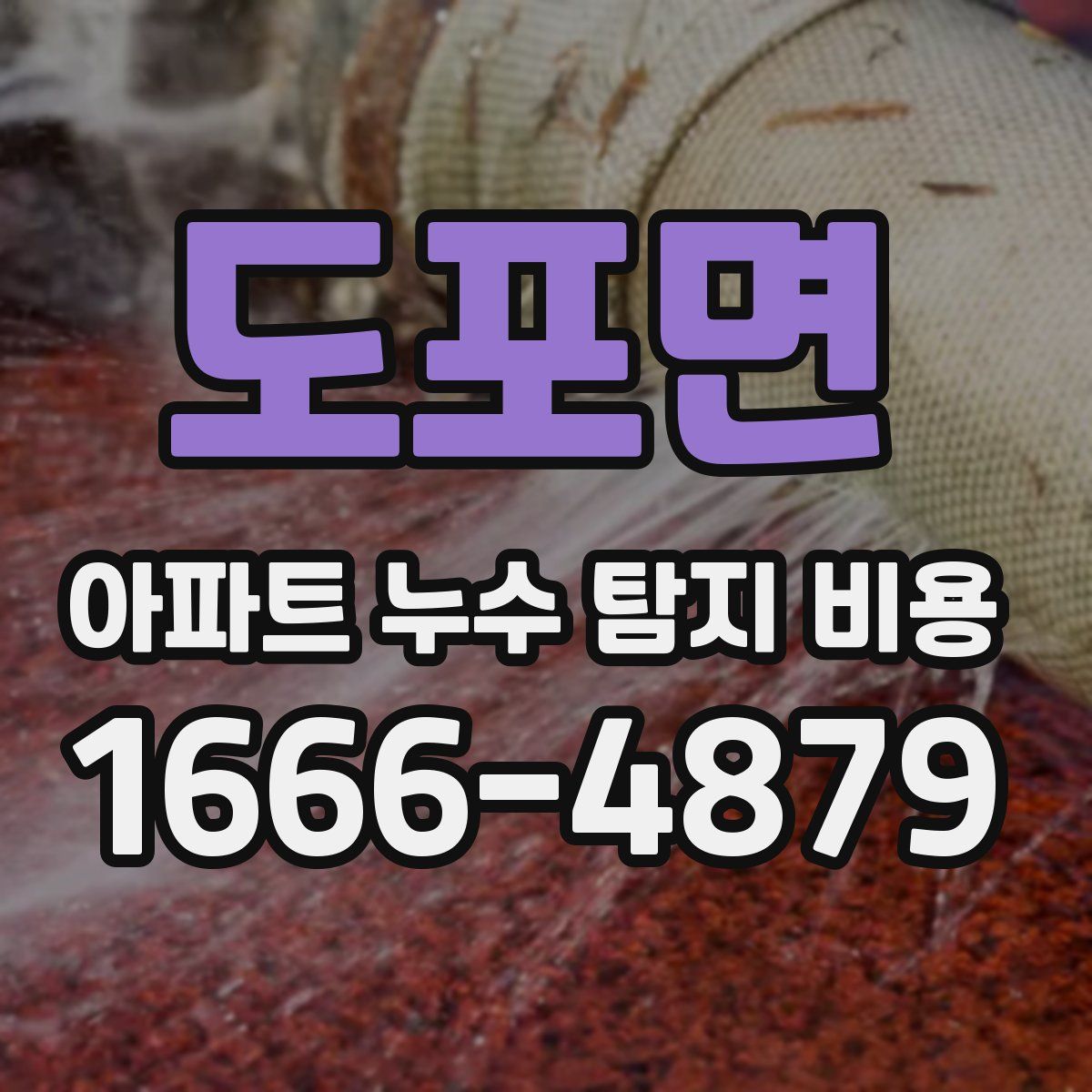 도포면 아파트 누수 탐지 비용