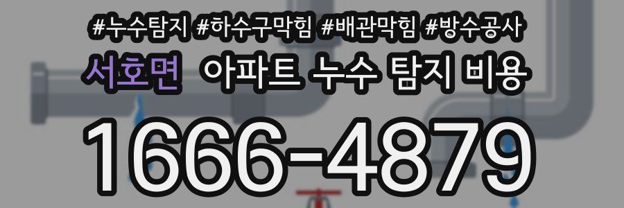 서호면 아파트 누수 탐지 비용