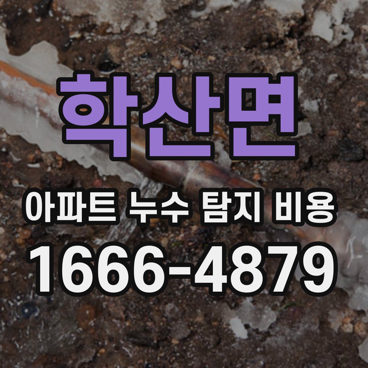 학산면 아파트 누수 탐지 비용