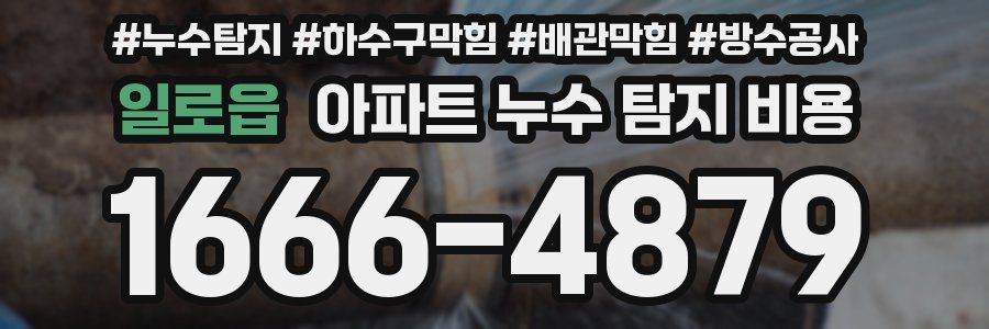 일로읍 아파트 누수 탐지 비용