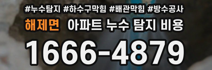 해제면 아파트 누수 탐지 비용