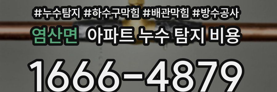 염산면 아파트 누수 탐지 비용