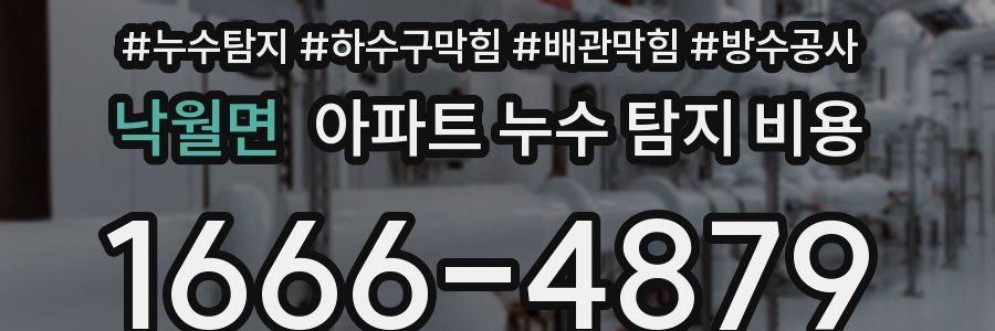 낙월면 아파트 누수 탐지 비용