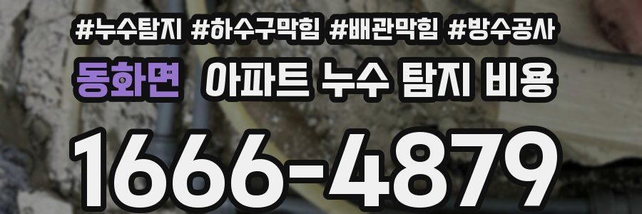 동화면 아파트 누수 탐지 비용