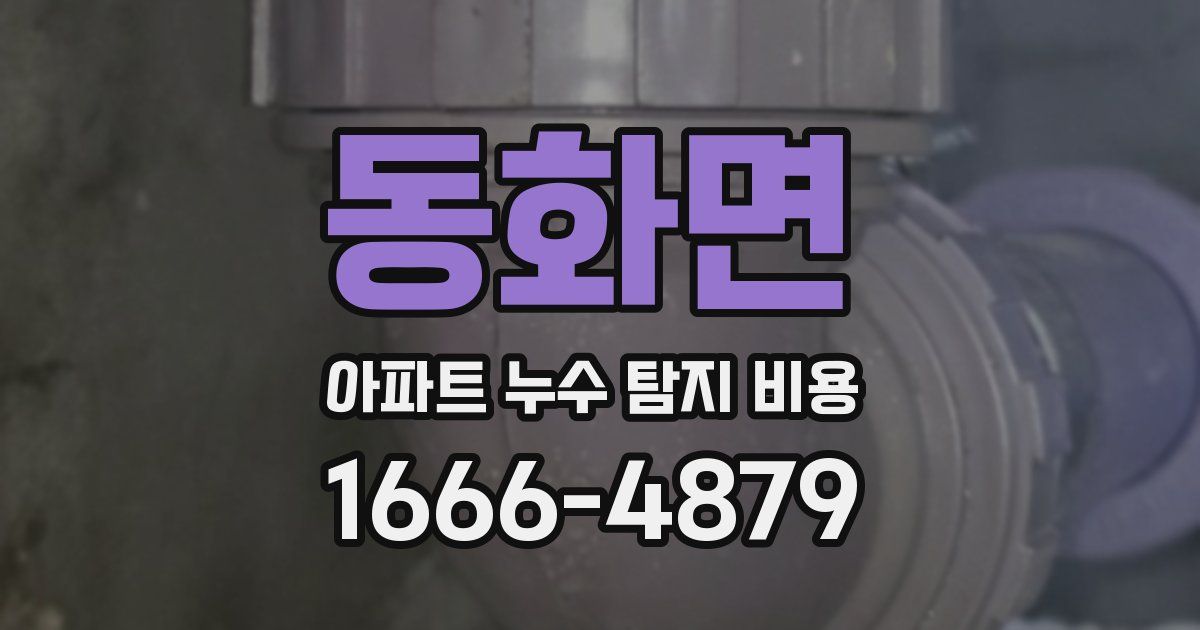동화면 아파트 누수 탐지 비용