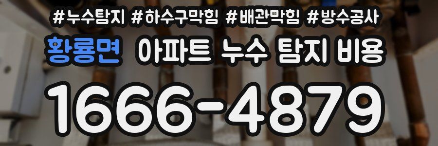 황룡면 아파트 누수 탐지 비용