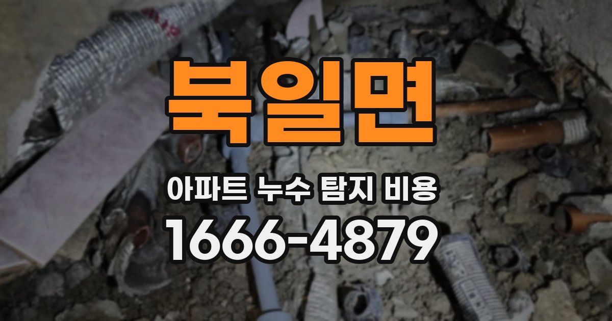 북일면 아파트 누수 탐지 비용