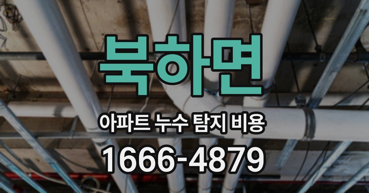 북하면 아파트 누수 탐지 비용