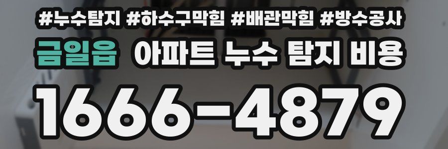 금일읍 아파트 누수 탐지 비용
