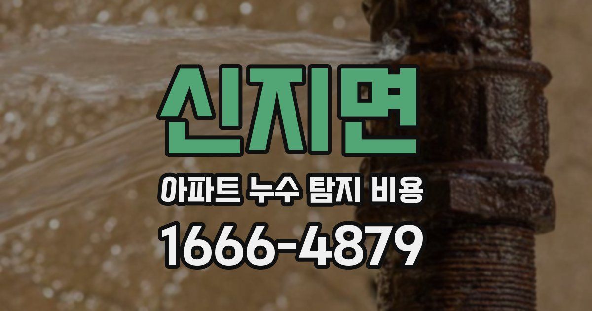 신지면 아파트 누수 탐지 비용