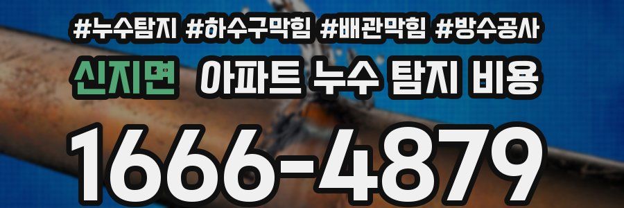 신지면 아파트 누수 탐지 비용