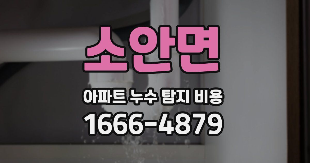 소안면 아파트 누수 탐지 비용