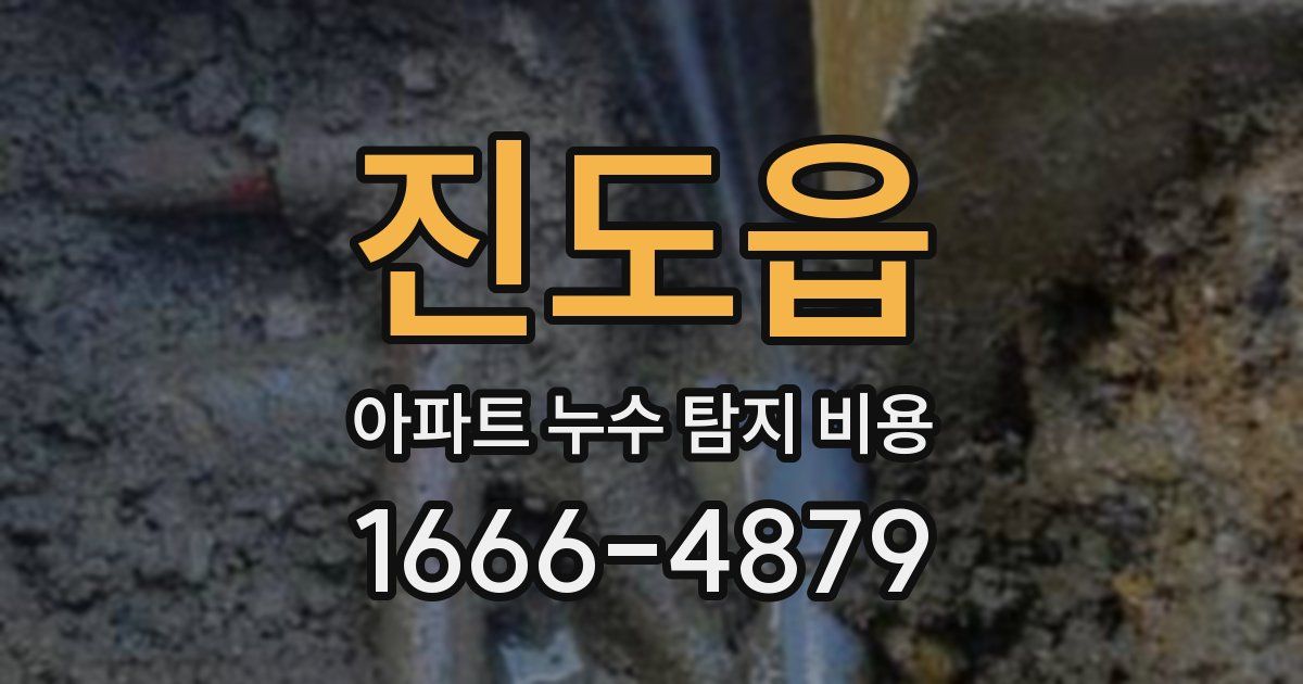 진도읍 아파트 누수 탐지 비용