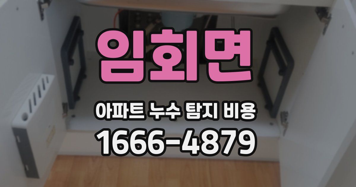 임회면 아파트 누수 탐지 비용