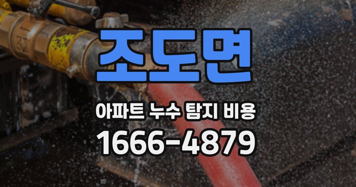 조도면 아파트 누수 탐지 비용