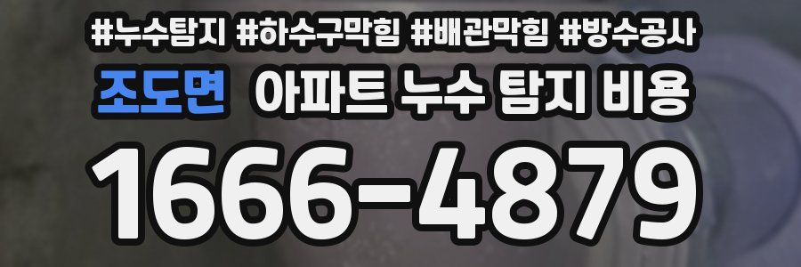 조도면 아파트 누수 탐지 비용