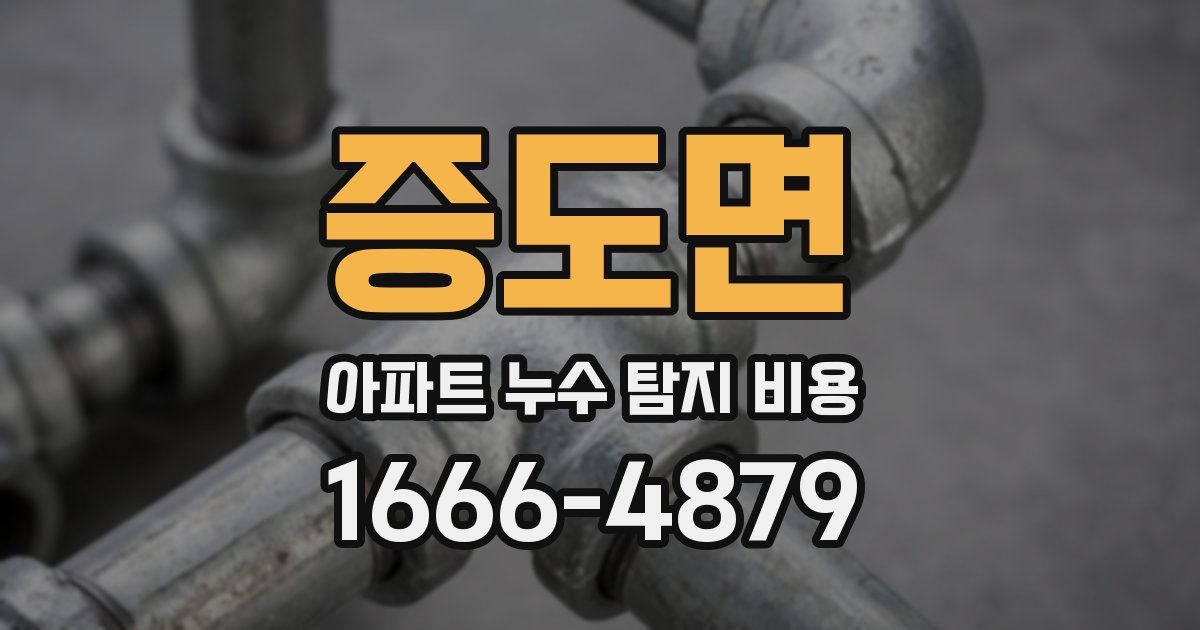 증도면 아파트 누수 탐지 비용