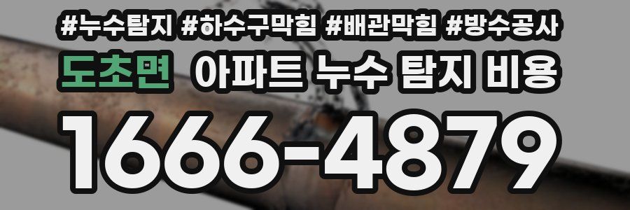 도초면 아파트 누수 탐지 비용