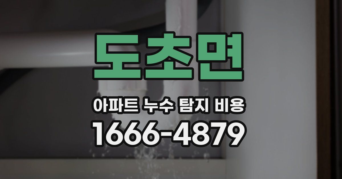 도초면 아파트 누수 탐지 비용