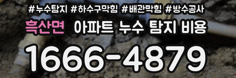 흑산면 아파트 누수 탐지 비용