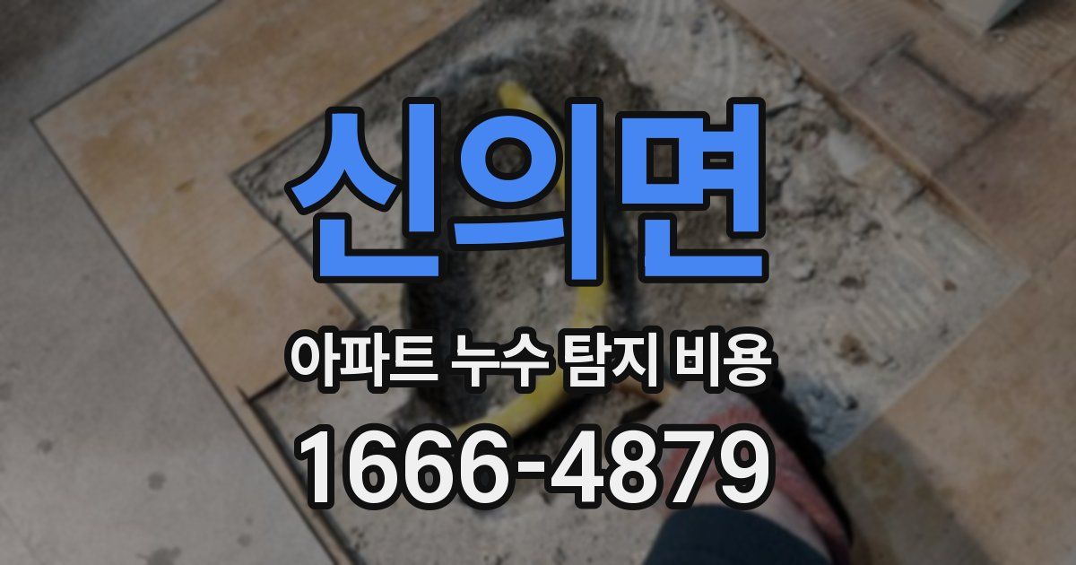 신의면 아파트 누수 탐지 비용