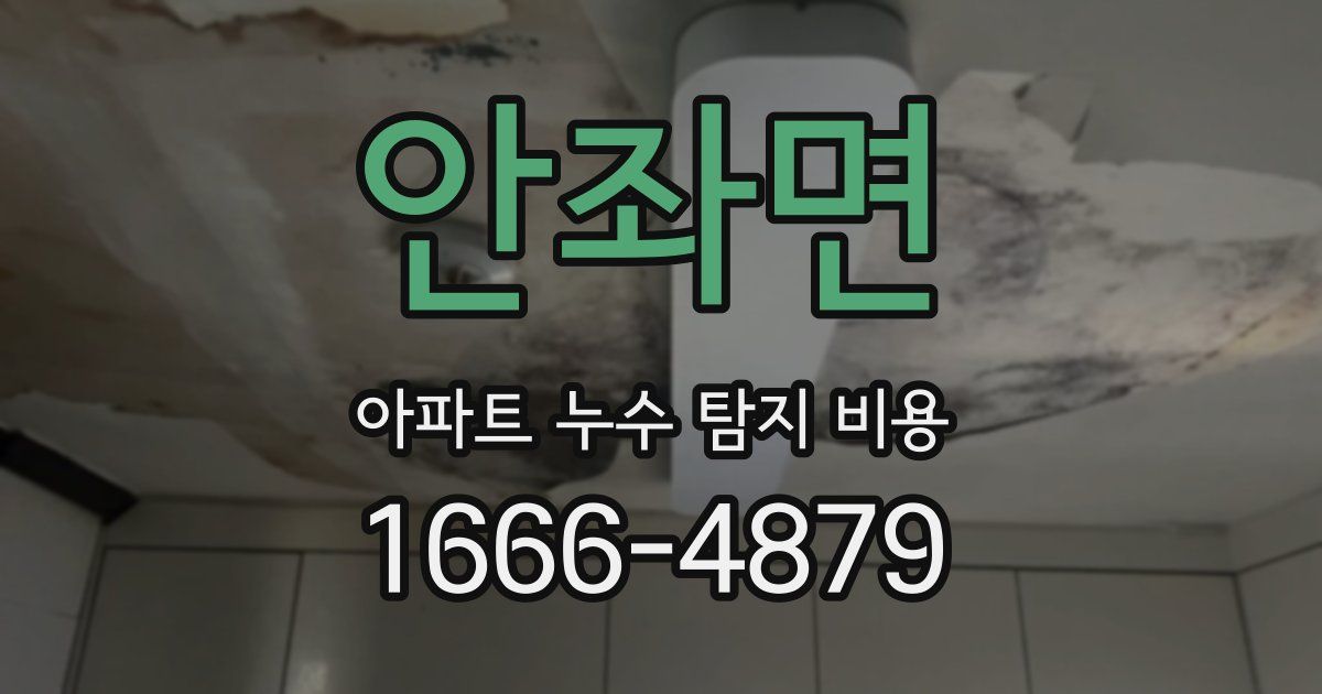 안좌면 아파트 누수 탐지 비용