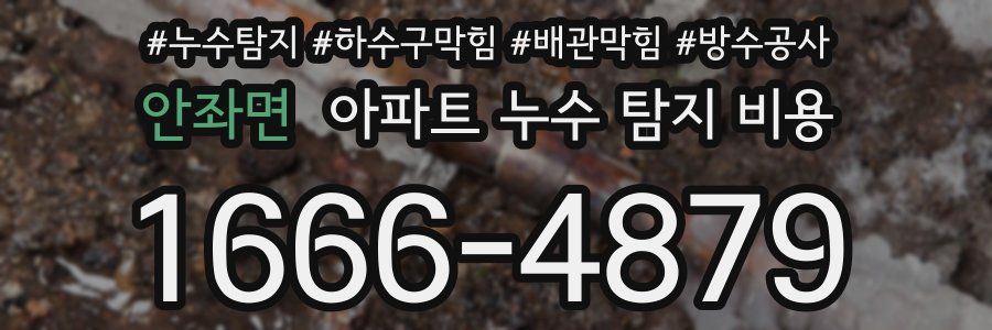 안좌면 아파트 누수 탐지 비용