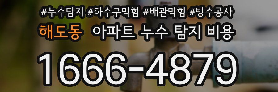 해도동 아파트 누수 탐지 비용