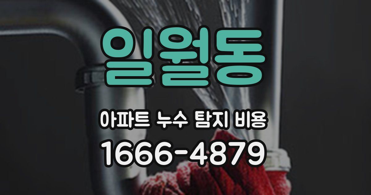 일월동 아파트 누수 탐지 비용