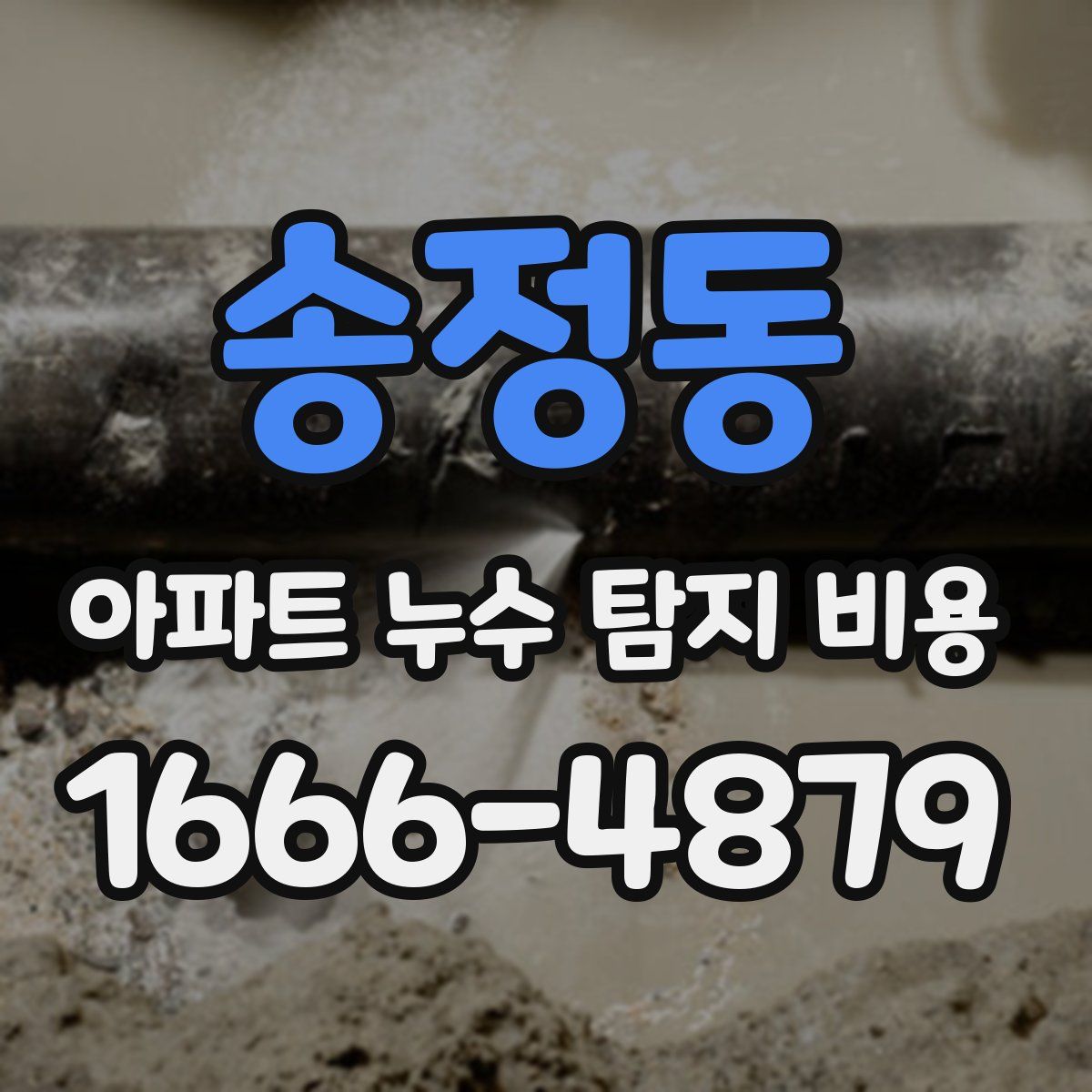 송정동 아파트 누수 탐지 비용