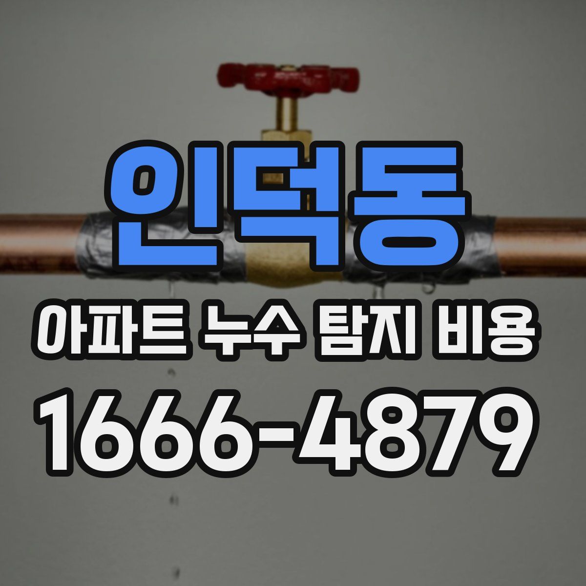 인덕동 아파트 누수 탐지 비용