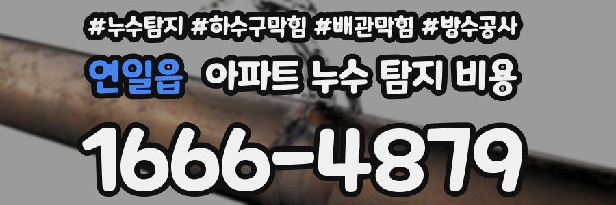 연일읍 아파트 누수 탐지 비용