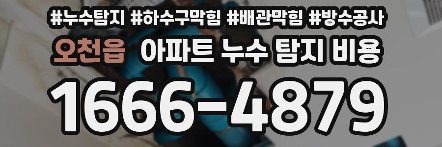 오천읍 아파트 누수 탐지 비용