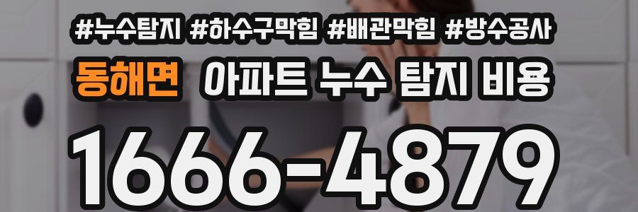 동해면 아파트 누수 탐지 비용