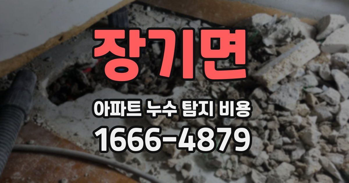 장기면 아파트 누수 탐지 비용