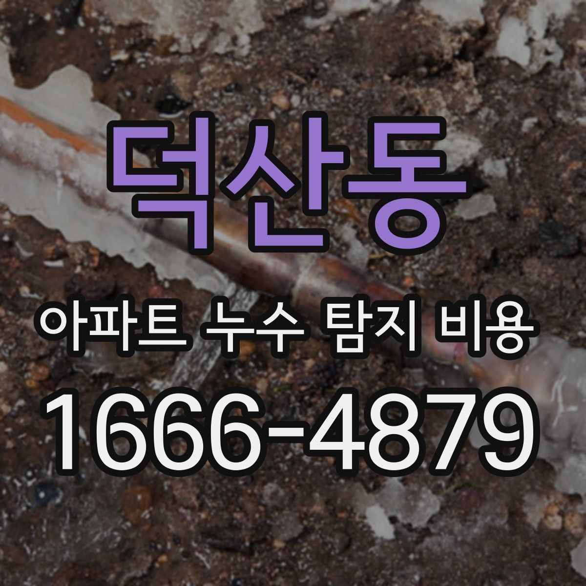 덕산동 아파트 누수 탐지 비용