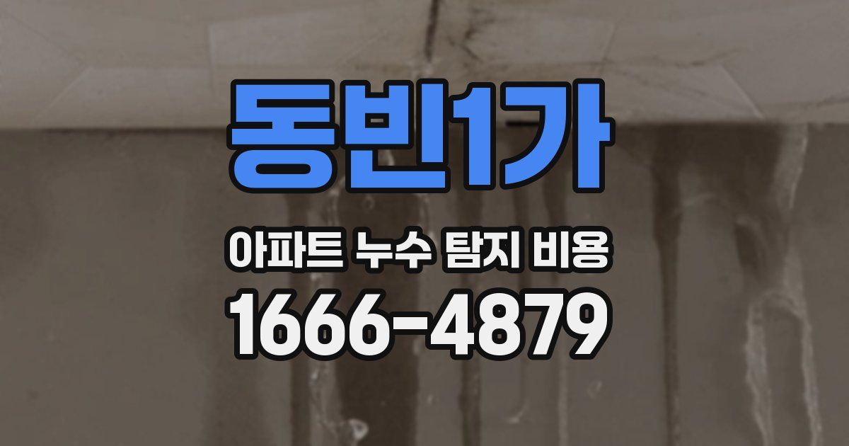 동빈1가 아파트 누수 탐지 비용