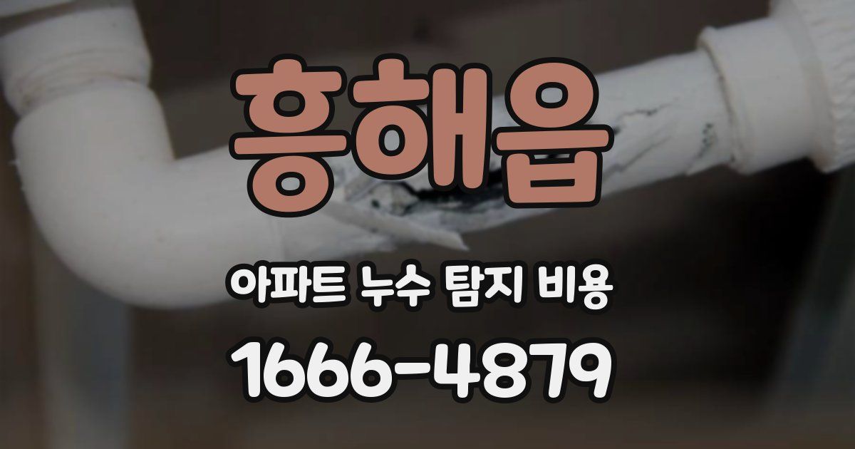 흥해읍 아파트 누수 탐지 비용