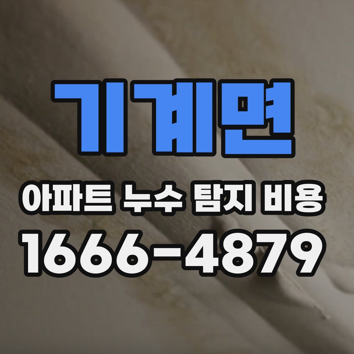 기계면 아파트 누수 탐지 비용