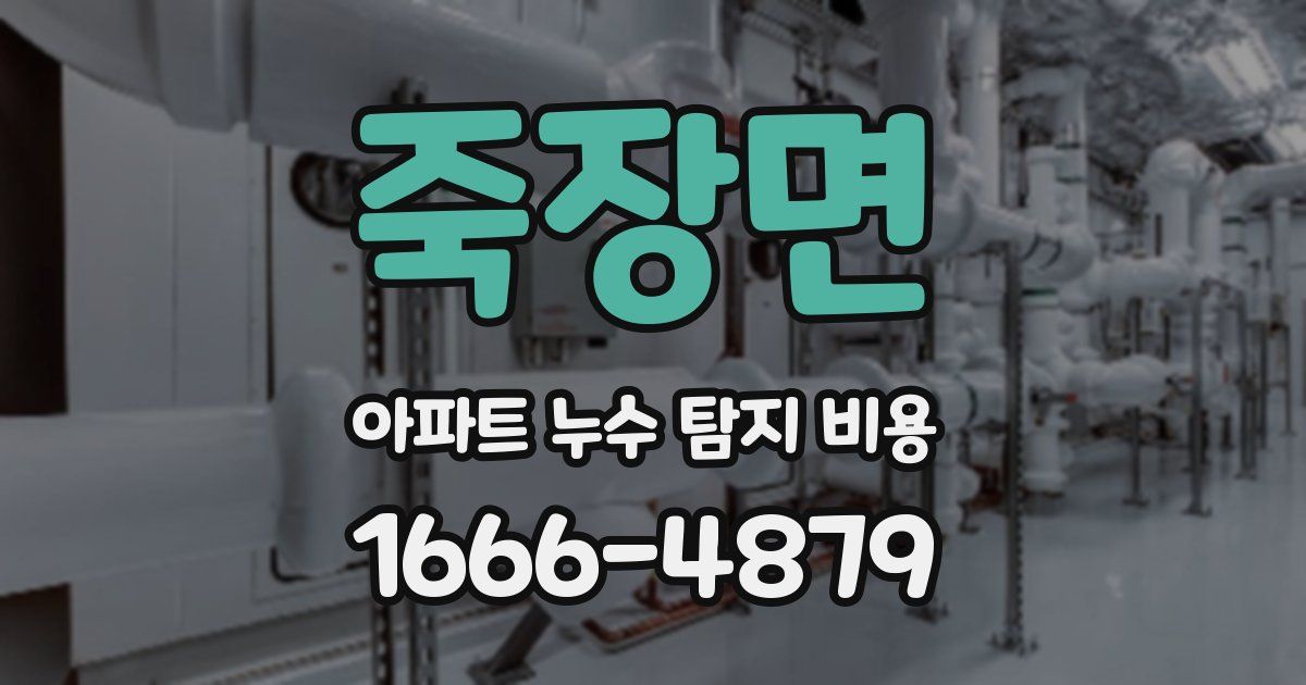 죽장면 아파트 누수 탐지 비용