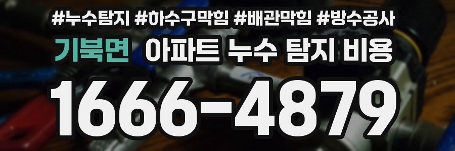 기북면 아파트 누수 탐지 비용