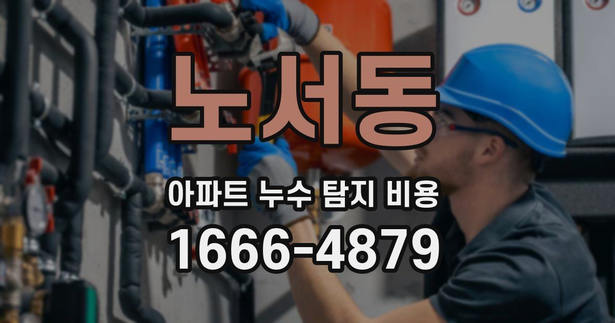 노서동 아파트 누수 탐지 비용